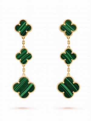 Van Cleef & Arpels Magic Alhambra Earrings Green