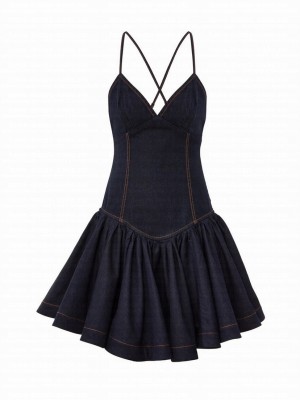 Zimmermann Women's Crush Denim Mini Dress Black