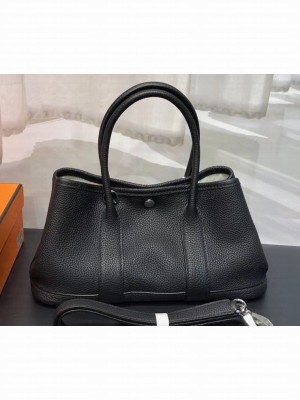 Hermes Mini Garden Party Bag in original togo leather Black