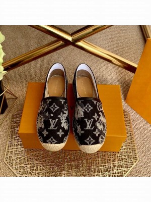 Louis Vuitton Bidart Espadrilles in Black Monogram Tapestry Denim 2021 (For Women and Men) Collection