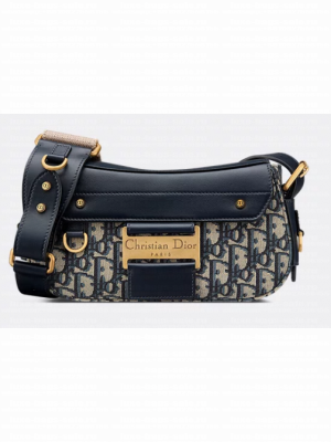 Dior Small Streetchic Bag Blue Dior Oblique Jacquard and mooth Calfskin M3913CDKV