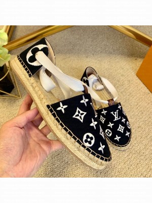 Louis Vuitton Starboard Monogram Canvas Espadrilles with Ankle Laces White 2021 Collection