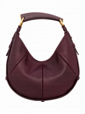 Saint Laurent MOMBASA Small Leather Handbag Mauve