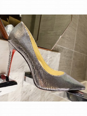 Christian Louboutin Metallic Fabric Pump Silver 2021 Collection