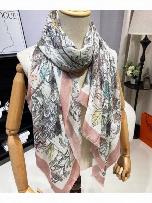 Hermes Women's Precious Paradise Scarf Pink