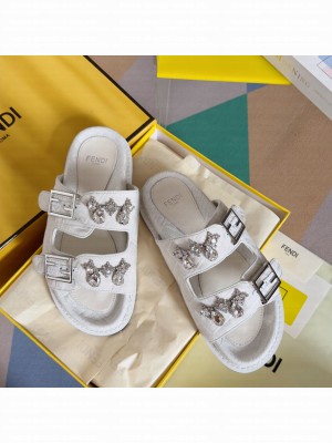 Fendi Feel Unisex Flat Slide Sandals 014