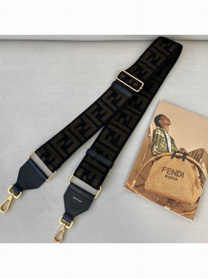 Fendi Strap You Shoulder Strap in Khaki FF Ribbon  2021 Collection
