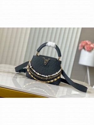 Louis Vuitton Ostrich Capucines Mini M11908 black