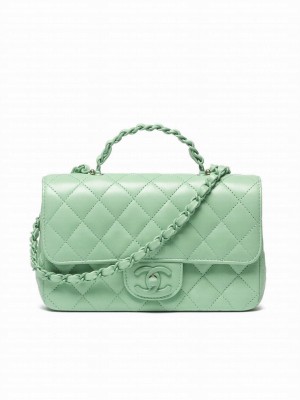 Chanel Mini Flap Bag With Top Handle AS5243 Green