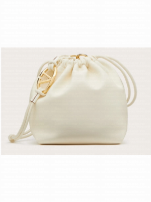 VALENTINO VLOGO POUF Sheepskin WB0N74 white