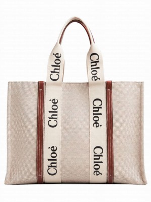 Chloe Large Woody Tote Bag Coffee