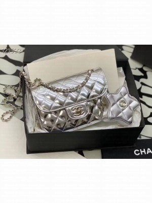 Chanel Mini Flap Bag & Star Coin Bag AS4646 Silver