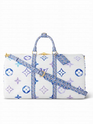 Louis Vuitton Keepall Bandouliere 45 M10254 Blue