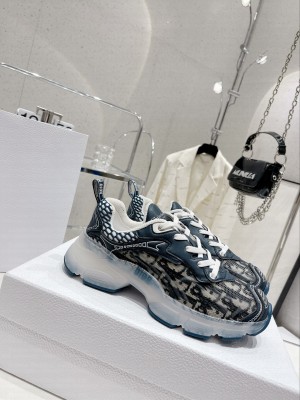 DIOR VIBE SNEAKER Blue Technical Fabric, Mesh and Rubber