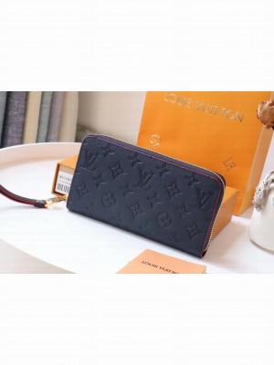 Louis Vuitton Original Monogram Empreinte Wallet M60571 Navy Blue