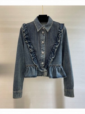 Chanel Women's Denim Shirt Dark Blue