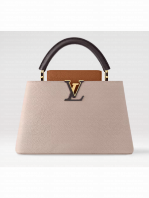 Louis Vuitton Capucines MM M12956 Galet& Tan & Chocolate
