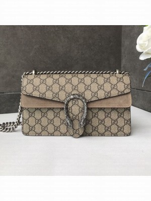 Gucci Dionysus GG Canvas Small Shoulder Bag 499623 Khaki 2020 Collection