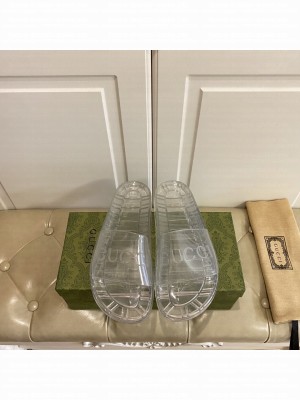 Gucci Unisex Transparent PVC Slide Sandals 01 2021 Collection