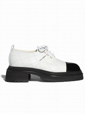 Chanel Women's Lace-Up Shoes G45075 White