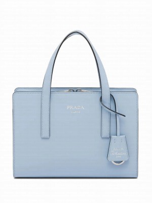 Prada Re-Edition 1995 Brushed-Leather Mini Handbag Light Blue