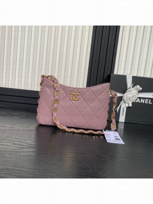 Chanel HOBO HANDBAG AS5177 dark pink