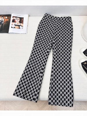 Gucci Women's GG Jacquard Trousers Black