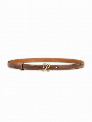 Loewe Belt In Smooth Calfskin Coffee