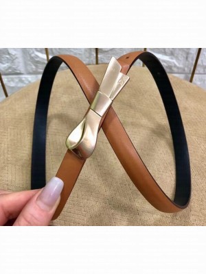 Dior Width 1.5cm Bow Buckle Belt Brown