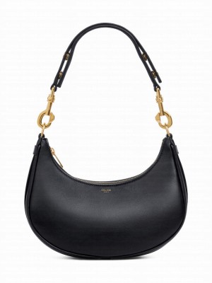 Celine Medium Ava Strap Bag In Smooth Calfskin Black