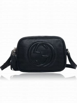 Gucci Leather Soho Camera Bag 308364 Black
