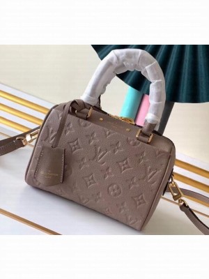 Louis Vuitton Monogram Empreinte Leather Speedy Bandouliere 20 Bag Galet