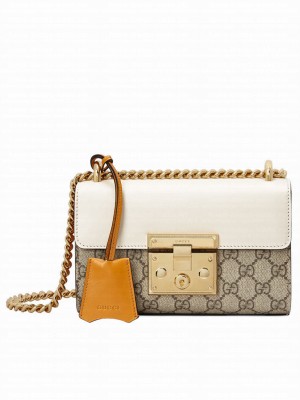 Gucci Padlock Small Shoulder Bag 409487 Cream