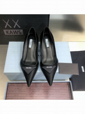 Prada Nylon gabardine 3cm black pumps 