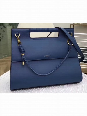 Givenchy Large Whip Bag in Smooth Leather Blue
