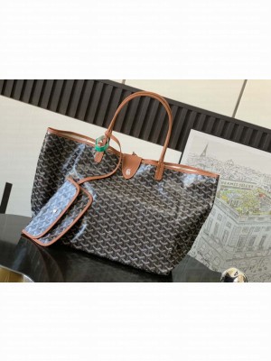 Goyard Saint Louis GM Bag Black & Tan