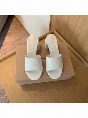 GIANVITO ROSSI FLOREA MULE 60mm sandal white 2022 Collection