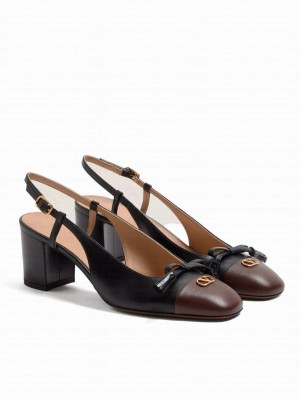 Valentino Garavani Valet Du Roi Suede Lace-Up Pumps Black