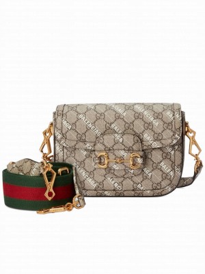 Gucci Hacker Project Gucci Horsebit 1955 Mini Bag 658574 Coffee