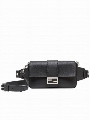 Fendi Baguette Leather Bag 7VA472 Black