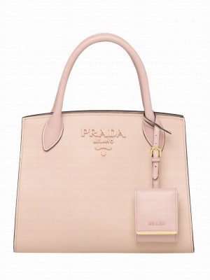 Prada Monochrome Saffiano Leather Bag 1BA156 Pink
