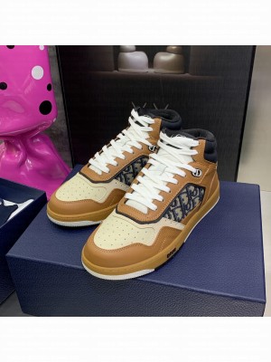 Dior Unisex B27 High-Top Sneaker Smooth Calfskin with Dior Oblique Jacquard 2023 040