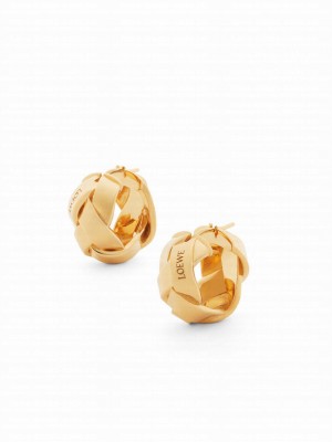 Loewe Women's Nest Hoop Earrings Golden