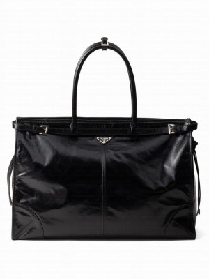 Prada Leather Tote Bag 2VG128 Black