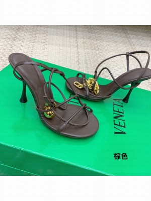 Bottega Veneta DOT 9cm Detachable chain and sphere embellishments Sandals Brown