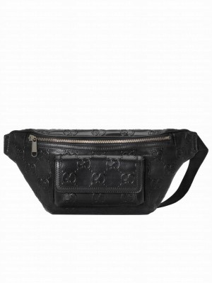 Gucci GG Embossed Belt Bag 645093 Black