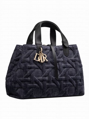 Christian Dior Medium Dior Toujours Bag Dark Blue