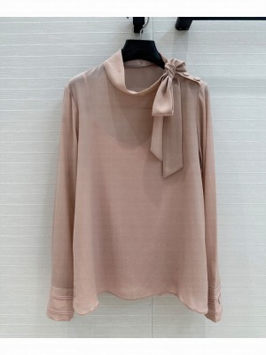 Gucci Women's Silk Georgette Top Peachblow