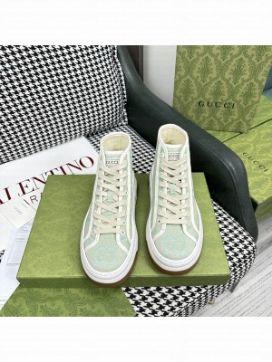 Gucci GG Embroidered High-top Platform Sneakers 5cm 2023 013