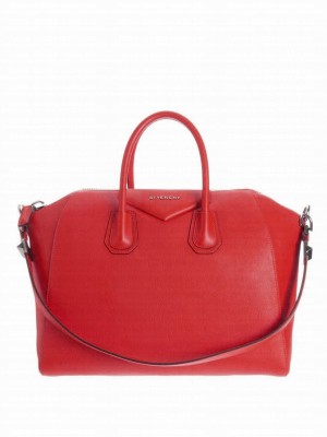 Givenchy Antigona Leather Large Duffel Red